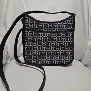 Tommy Hilfiger Black and White Crossbody Bag